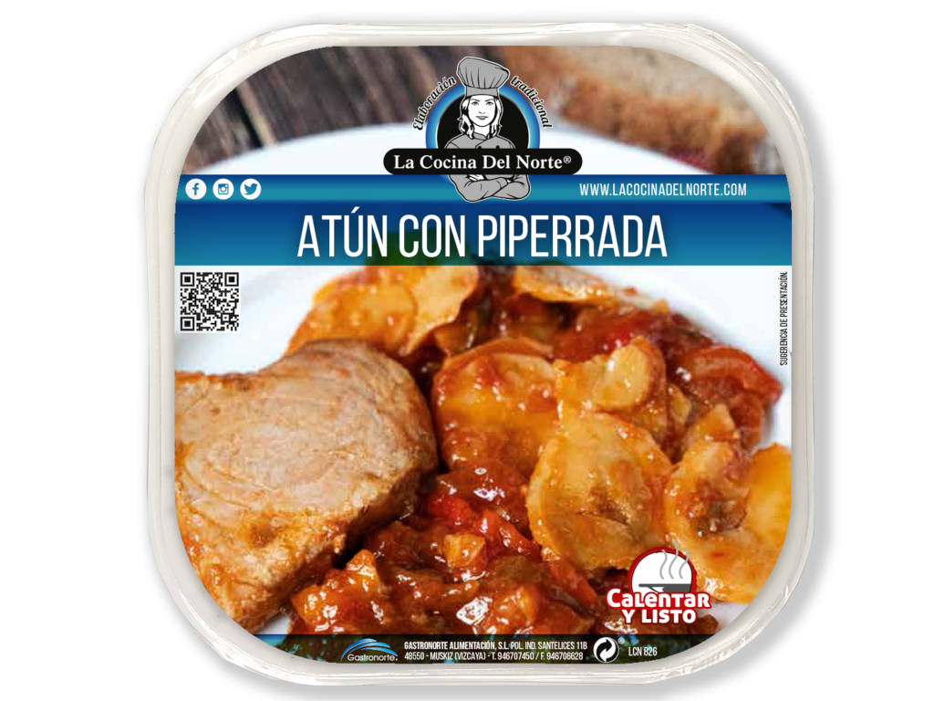 Lomo de atún con piperrada