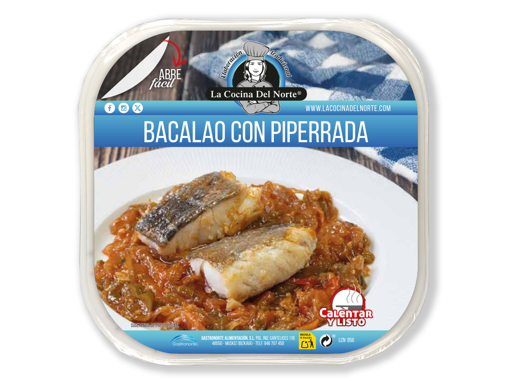 Lomo de Bacalao con Piperrada