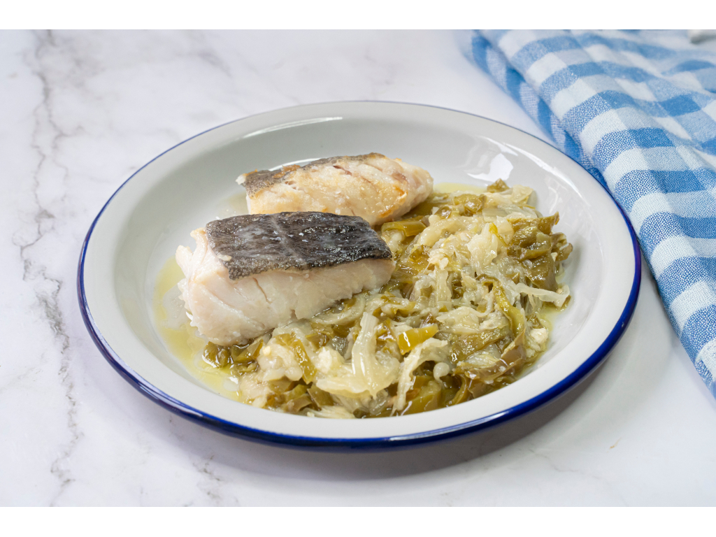 Lomo de Bacalao frito encebollado