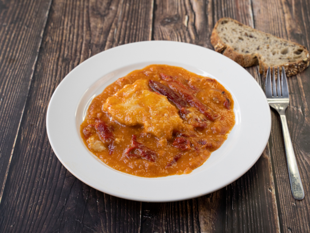 Lomo de Bacalao a la Vizcaina