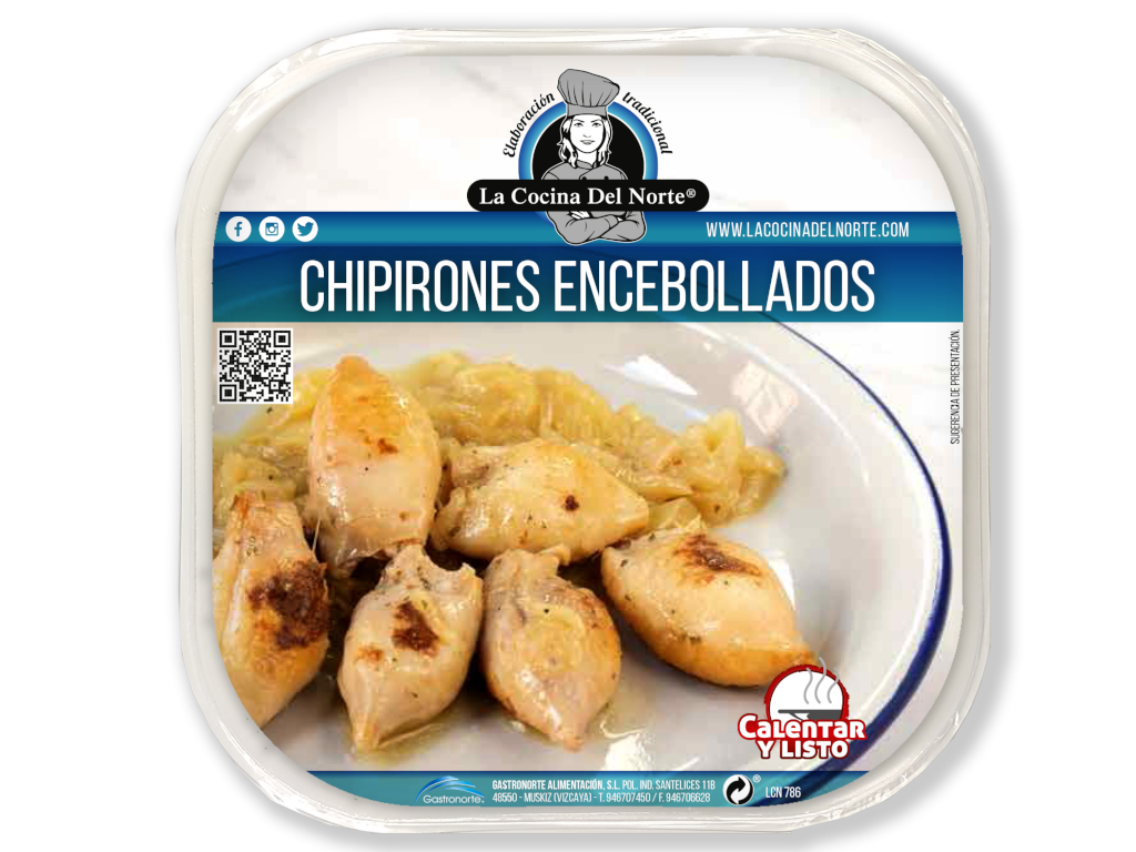 Chipirones encebollados