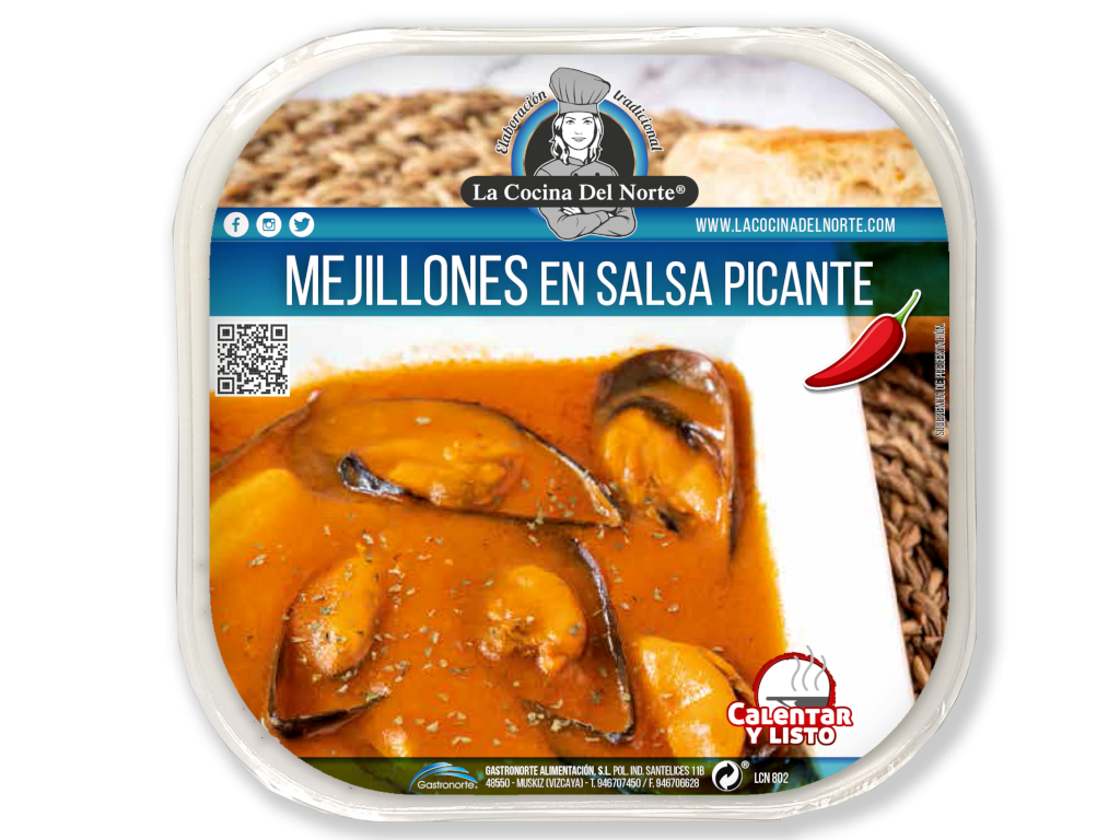 Mejillones con salsa picante