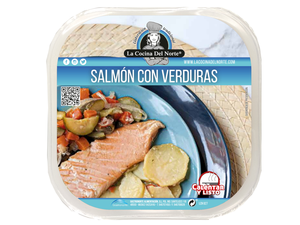 Lomo de Salmón con verduras