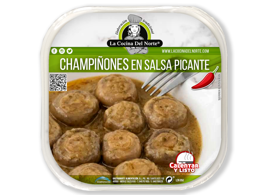 Champiñones en salsa picante