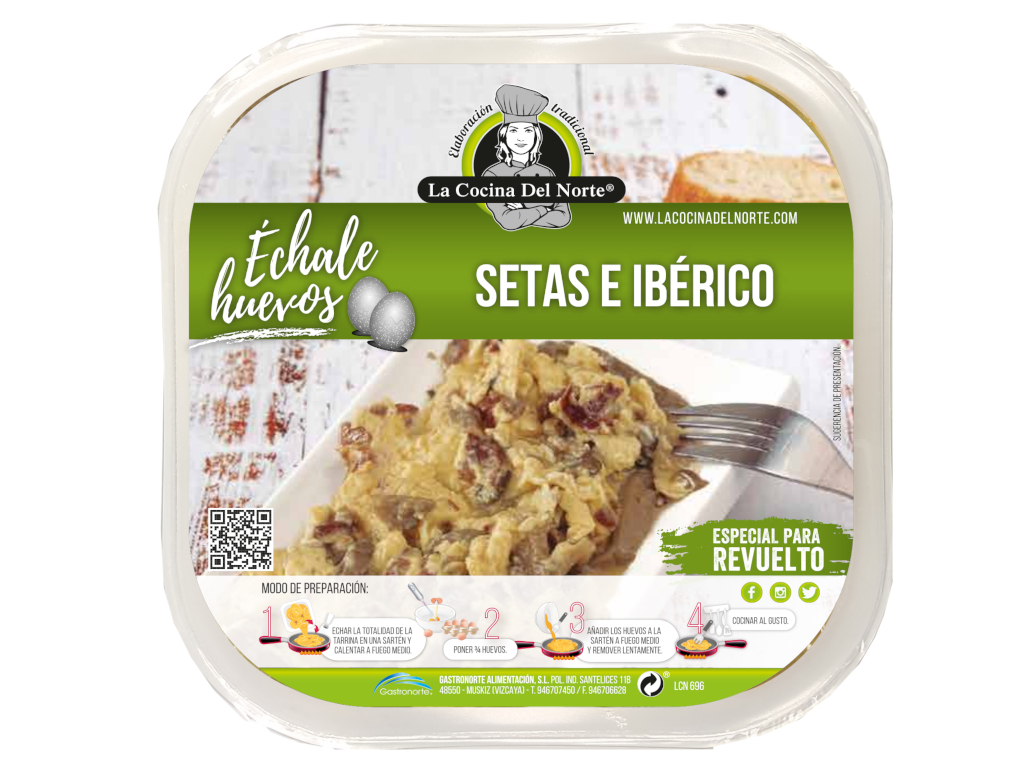 Echale huevos setas ibérico